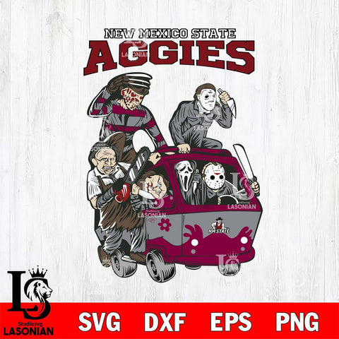 New Mexico State Aggies Jason Voorhees Horror 10 Svg Eps Dxf Png File, NCAA svg, Digital Download, Instant Download