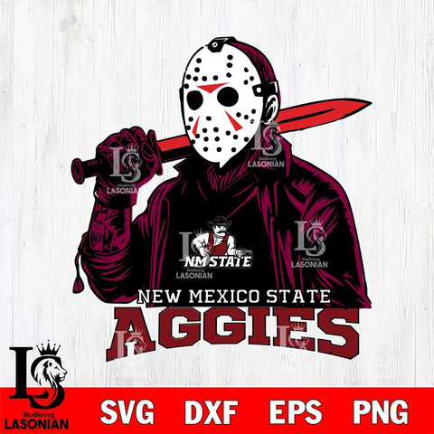 New Mexico State Aggies Jason Voorhees Horror 12 Svg Eps Dxf Png File, NCAA svg, Digital Download, Instant Download