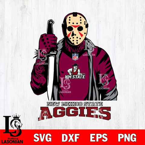 New Mexico State Aggies Jason Voorhees Horror 3 Svg Eps Dxf Png File, NCAA svg, Digital Download, Instant Download