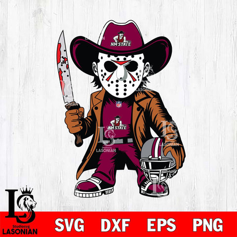 New Mexico State Aggies Jason Voorhees Horror Svg Eps Dxf Png File, NCAA svg, Digital Download, Instant Download