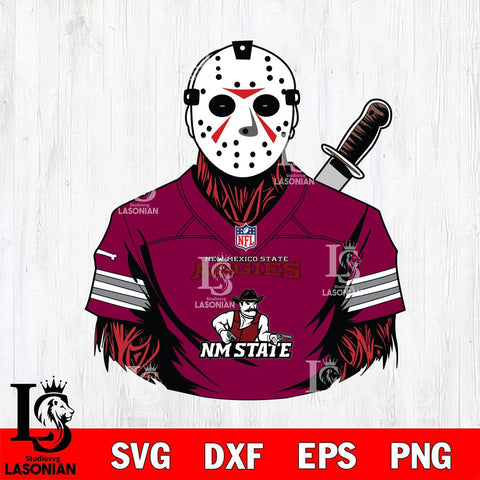 New Mexico State Aggies Jason Voorhees Horror 4 Svg Eps Dxf Png File, NCAA svg, Digital Download, Instant Download