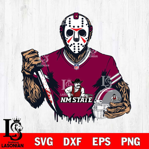 New Mexico State Aggies Jason Voorhees Horror 5 Svg Eps Dxf Png File, NCAA svg, Digital Download, Instant Download