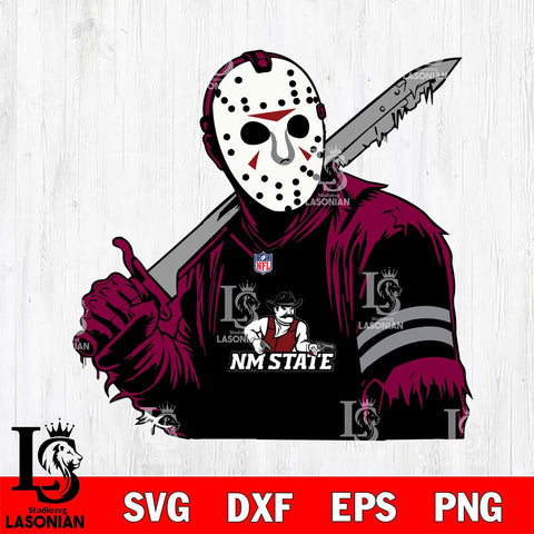 New Mexico State Aggies Jason Voorhees Horror 7 Svg Eps Dxf Png File, NCAA svg, Digital Download, Instant Download