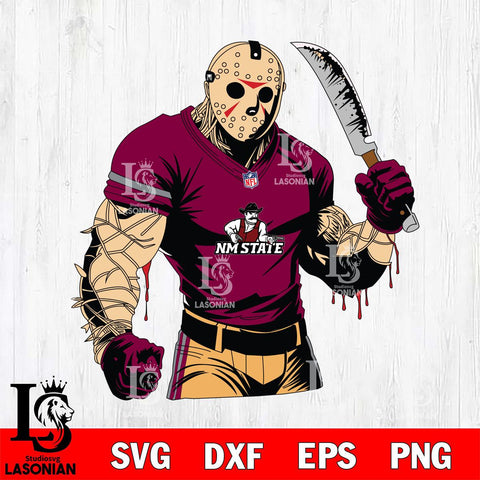 New Mexico State Aggies Jason Voorhees Horror 8 Svg Eps Dxf Png File, NCAA svg, Digital Download, Instant Download