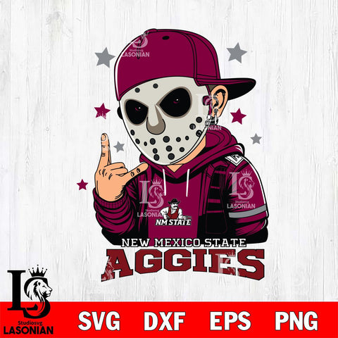 New Mexico State Aggies Jason Voorhees Horror 9 Svg Eps Dxf Png File, NCAA svg, Digital Download, Instant Download