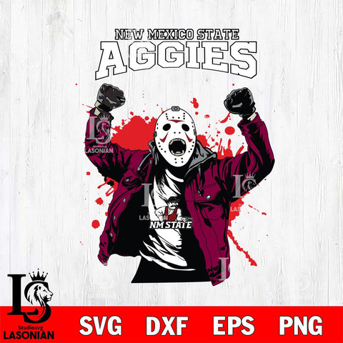 New Mexico State Aggies Jason Voorhees Horror Halloween 3 Svg Eps Dxf Png File, NCAA svg, Digital Download, Instant Download
