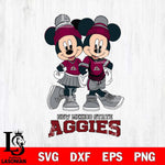 New Mexico State Aggies Mickey And Minnie Mouse Football Svg Eps Dxf Png File, NCAA svg , File Cut , Digital Download , Instant Download, Cut Svg Files