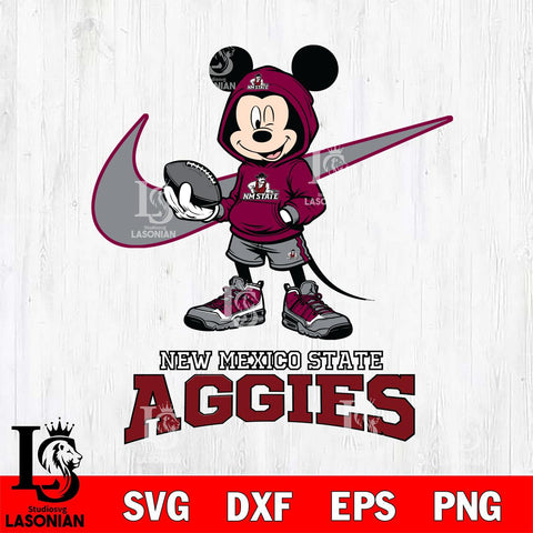 New Mexico State Aggies Mikey Mouse Disney NIKE, Svg Eps Dxf Png File, Digital Download