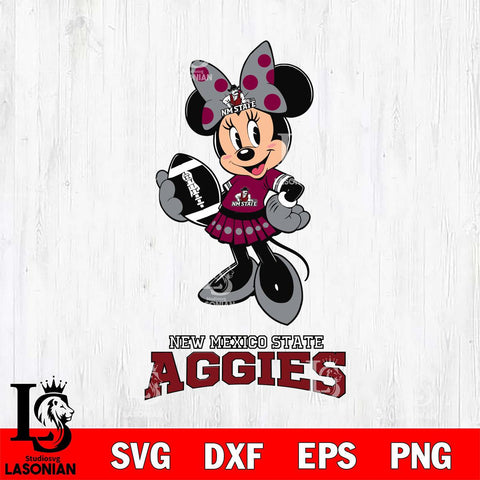 New Mexico State Aggies Minnie Mouse, Svg Eps Dxf Png File, Digital Download