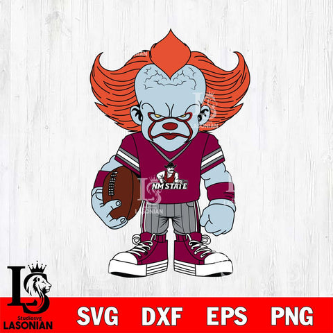 New Mexico State Aggies Pennywise Horror Sport 11 Svg Eps Dxf Png File, Digital Download
