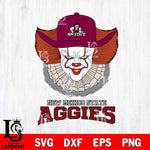 New Mexico State Aggies Pennywise Horror Sport 12 Svg Eps Dxf Png File, Digital Download