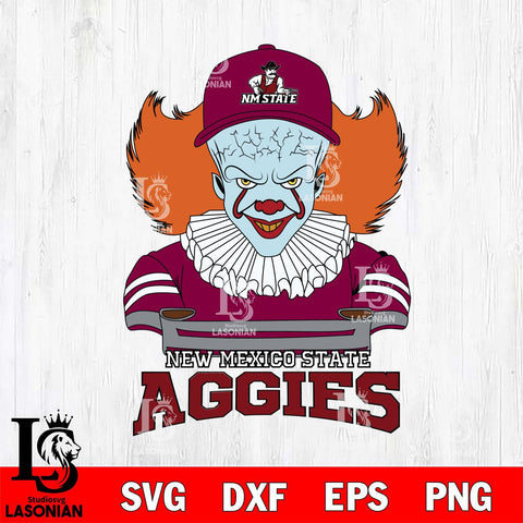 New Mexico State Aggies Pennywise Horror Sport 2 Svg Eps Dxf Png File, Digital Download