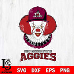 New Mexico State Aggies Pennywise Horror Sport 4 Svg Eps Dxf Png File, Digital Download