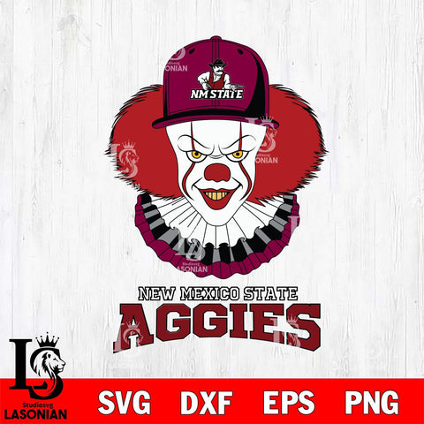 New Mexico State Aggies Pennywise Horror Sport 4 Svg Eps Dxf Png File, Digital Download
