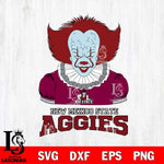 New Mexico State Aggies Pennywise Horror Sport 5 Svg Eps Dxf Png File, Digital Download