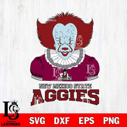 New Mexico State Aggies Pennywise Horror Sport 5 Svg Eps Dxf Png File, Digital Download