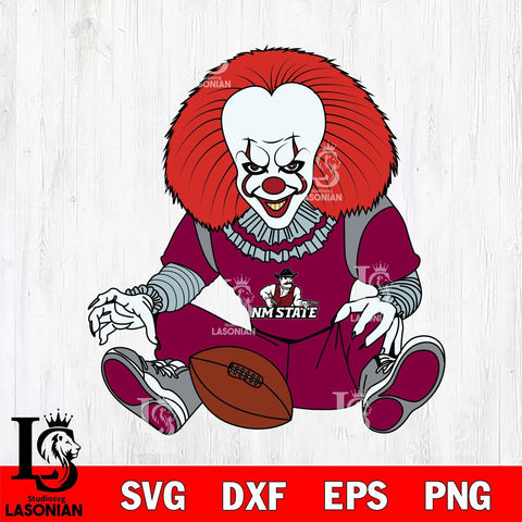 New Mexico State Aggies Pennywise Horror Sport 6 Svg Eps Dxf Png File, Digital Download