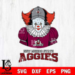 New Mexico State Aggies Pennywise Horror Sport 7 Svg Eps Dxf Png File, Digital Download