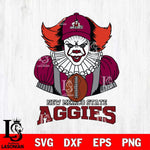 New Mexico State Aggies Pennywise Horror Sport 9 Svg Eps Dxf Png File, Digital Download