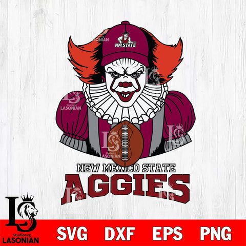 New Mexico State Aggies Pennywise Horror Sport 9 Svg Eps Dxf Png File, Digital Download