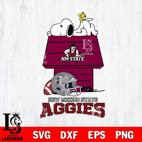 New Mexico State Aggies Snoopy Chill Football SVG DXF EPS PNG FILE,Snoopy File Cut, NCAA Digital Download,Instant Download,Christmas Silhouette