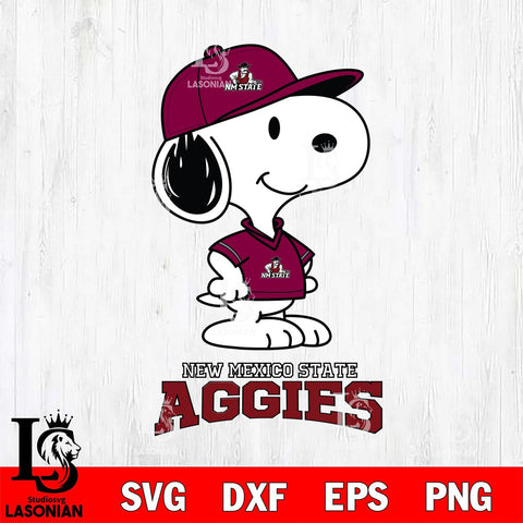 New Mexico State Aggies Snoopy Football sport SVG DXF EPS PNG FILE,Snoopy File Cut, NCAA Digital Download,Instant Download,Christmas Silhouette