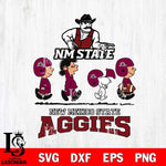 New Mexico State Aggies Snoopy Sport 12 Svg Eps Dxf Png File, Digital Download