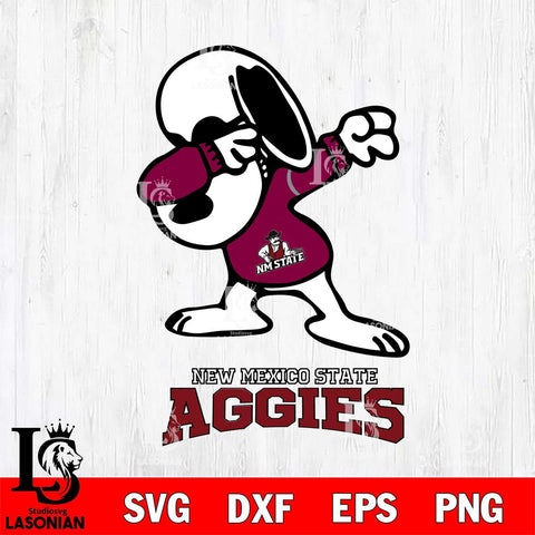 New Mexico State Aggies Snoopy Sport 3 Svg Eps Dxf Png File, Digital Download