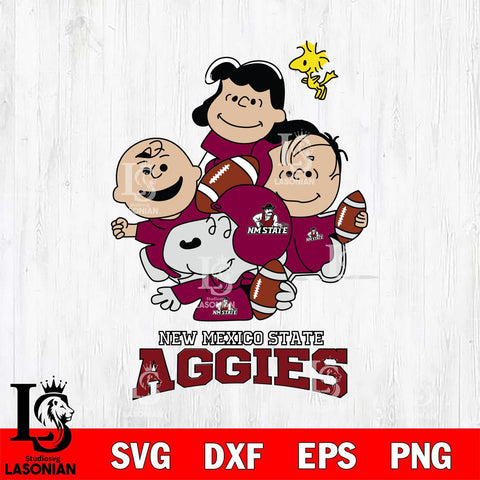 New Mexico State Aggies Snoopy Sport 4 Svg Eps Dxf Png File, Digital Download