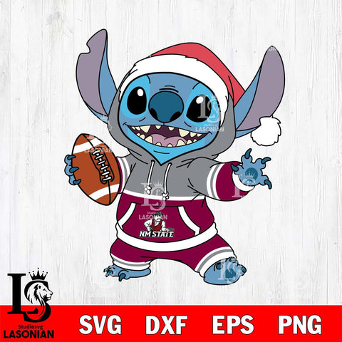 New Mexico State Aggies Stitch Football Christmas File Cut, NCAA SVG DXF EPS PNG FILE, Digital Download , Criucut , Silhouette