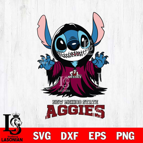 New Mexico State Aggies Stitch Ghost Svg Eps Dxf Png File, NCAA svg, Digital Download, Instant Download