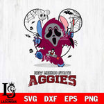 New Mexico State Aggies Stitch Ghost Face Halloween 2 Svg Eps Dxf Png File, Digital Download, Instant Download