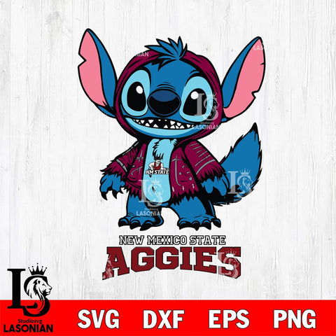 New Mexico State Aggies Stitch Halloween Svg Eps Dxf Png File, NCAA svg, Digital Download, Instant Download