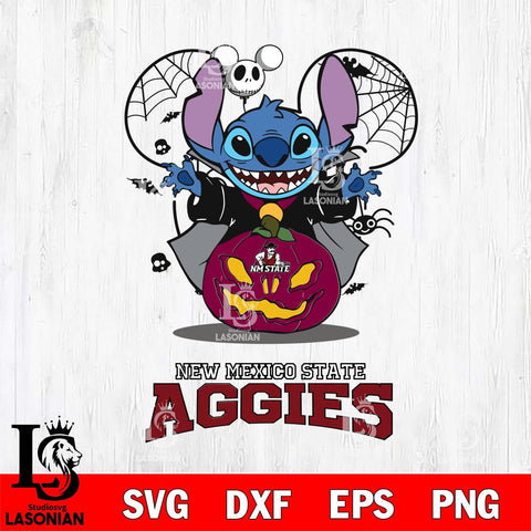New Mexico State Aggies Stitch Horror Halloween Svg Eps Dxf Png File, Digital Download, Instant Download