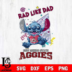 New Mexico State Aggies Stitch Love Rad Like Dad SVG DXF EPS PNG FILE, NCAA File Cut,Digital Download,Instant Download