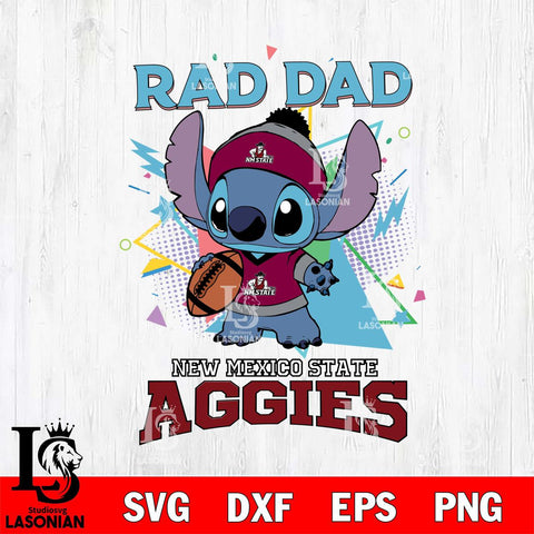 New Mexico State Aggies Stitch Rad Dad SVG DXF EPS PNG FILE, NCAA File Cut,Digital Download,Instant Download