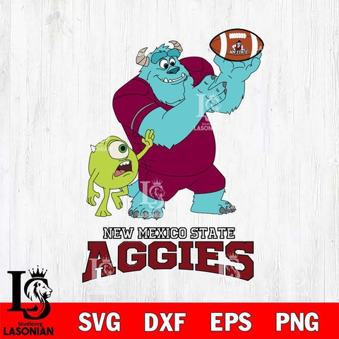New Mexico State Aggies Sully & Mike Football Cricut,Christmas SVG DXF EPS PNG FILE, NCAA Digital Download,Instant Download, Silhouette