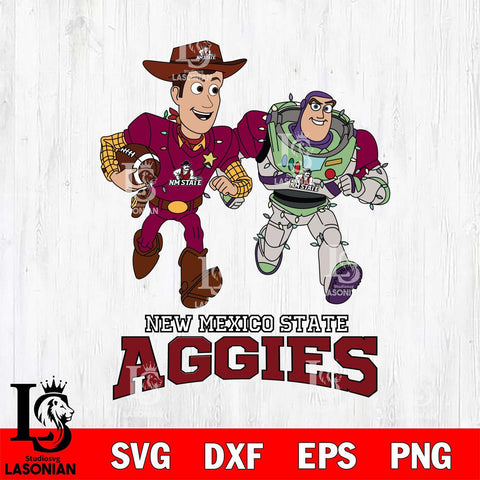 New Mexico State Aggies Woody & Buzz Lightyear Football Cricut,Christmas SVG DXF EPS PNG FILE, NCAA Digital Download,Instant Download, Silhouette