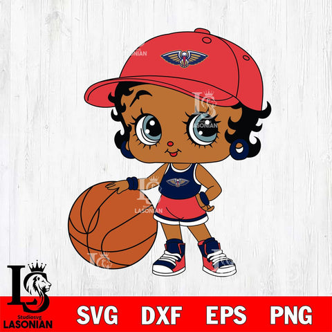 New Orleans Pelicans Betty Boop NBA 12 Svg Eps Dxf Png File, NBA svg, Digital Download, Instant Download
