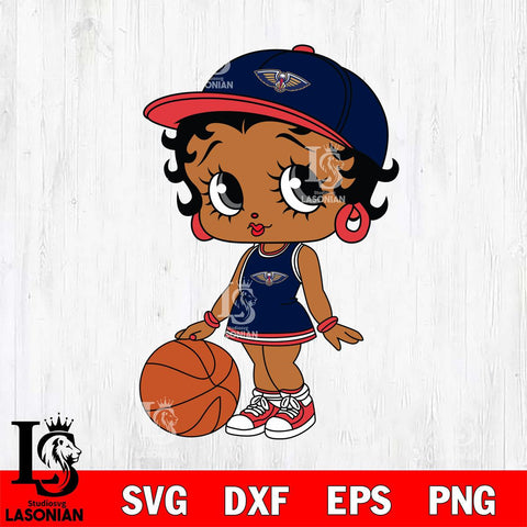 New Orleans Pelicans Betty Boop NBA 6 Svg Eps Dxf Png File, NBA svg, Digital Download, Instant Download