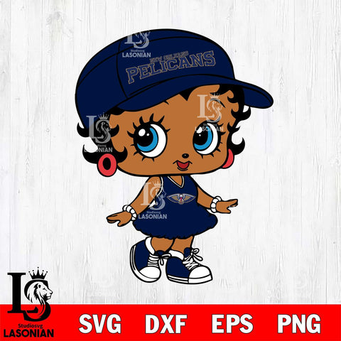 New Orleans Pelicans Betty Boop NBA 7 Svg Eps Dxf Png File, NBA svg, Digital Download, Instant Download
