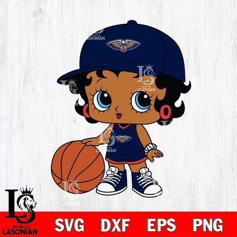 New Orleans Pelicans Betty Boop NBA 8 Svg Eps Dxf Png File, NBA svg, Digital Download, Instant Download
