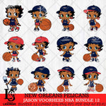 New Orleans Pelicans Betty Boop NBA Bundle 12 SVG Svg Eps Dxf Png File,Bundle NBA svg, Digital Download, Instant Download