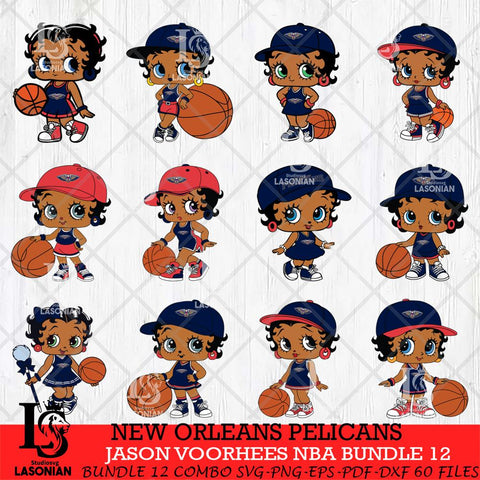 New Orleans Pelicans Betty Boop NBA Bundle 12 SVG Svg Eps Dxf Png File,Bundle NBA svg, Digital Download, Instant Download