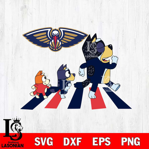 New Orleans Pelicans Bluey sport 6 Svg Eps Dxf Png File, Digital Download, Instant Download