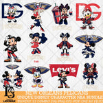 New Orleans Pelicans Disney character NBA Bundle 12 Svg Eps Dxf Png File, Digital Download, Instant Download