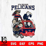 New Orleans Pelicans Jason Voorhees Horror 10 Svg Eps Dxf Png File, NBA svg, Digital Download, Instant Download