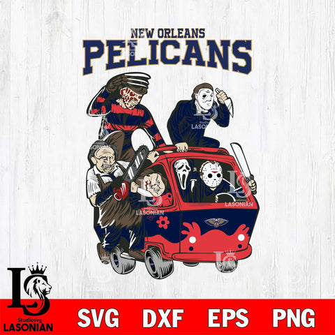 New Orleans Pelicans Jason Voorhees Horror 10 Svg Eps Dxf Png File, NBA svg, Digital Download, Instant Download
