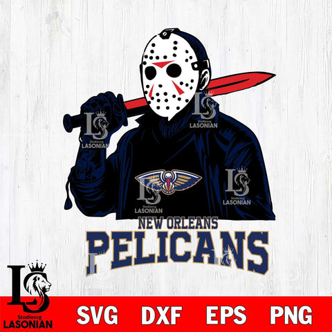 New Orleans Pelicans Jason Voorhees Horror 12 Svg Eps Dxf Png File, NBA svg, Digital Download, Instant Download