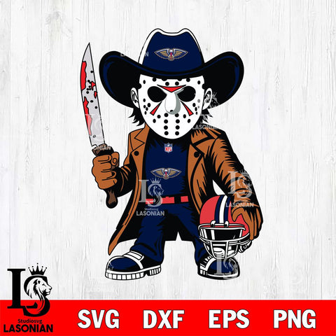 New Orleans Pelicans Jason Voorhees Horror Svg Eps Dxf Png File, NBA svg, Digital Download, Instant Download
